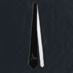 Molecule on black tie<br><div class="desc">The best gift for a chemistry</div>