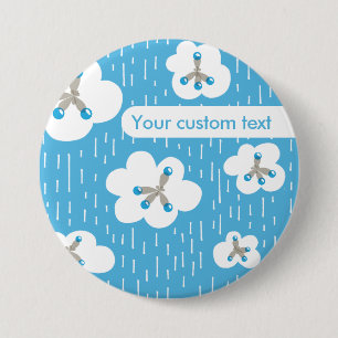 Molecule Pattern Organic Chemistry Orange 3 Inch Round Button