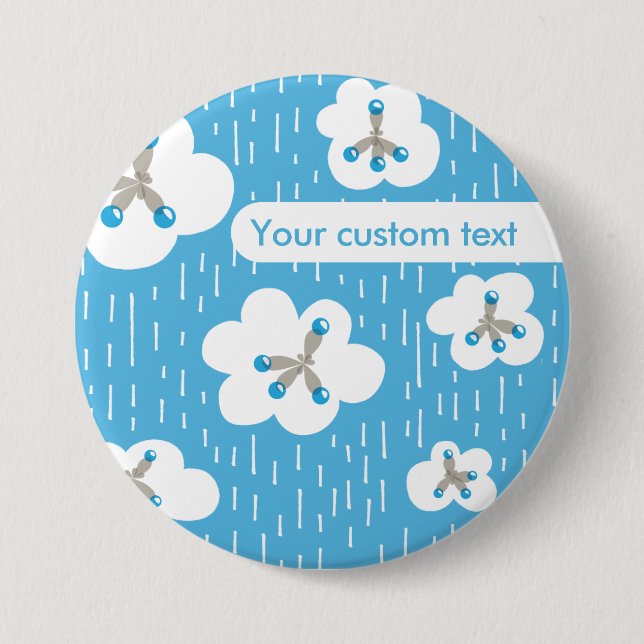 Molecule Pattern Organic Chemistry Orange 3 Inch Round Button (Front)