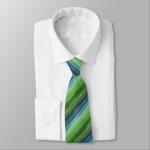 Molecule Variegated Striped Kelly & Navy Two-sided Tie
