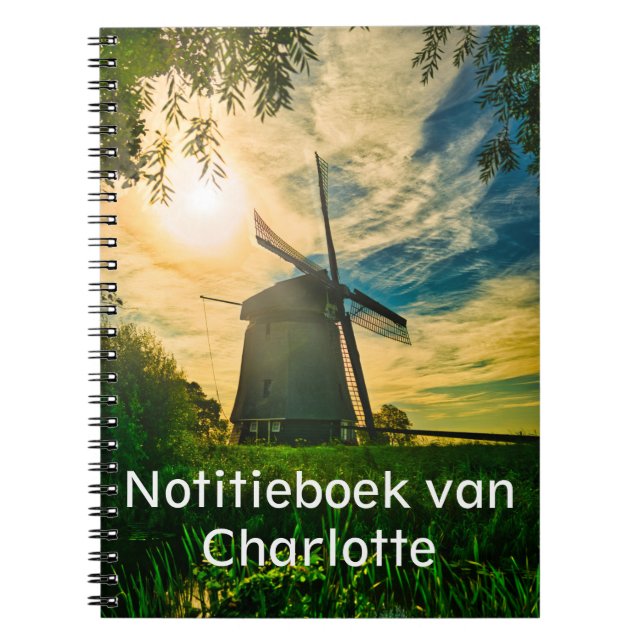 Molen gouden uur Notitieboek Notebook (Front)
