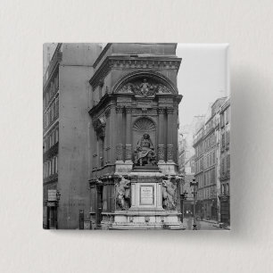 Moliere Fountain, 1844 2 Inch Square Button