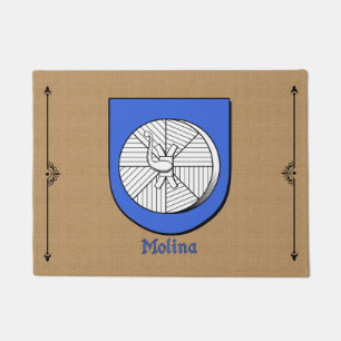 Molina Historical Shield on Burlap Pattern Doormat