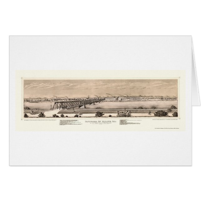 Moline, carte panoramique de l'IL - 1873 (Devant horizontal)