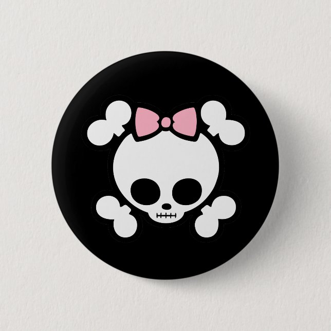 Molly Bow 2 Inch Round Button (Front)
