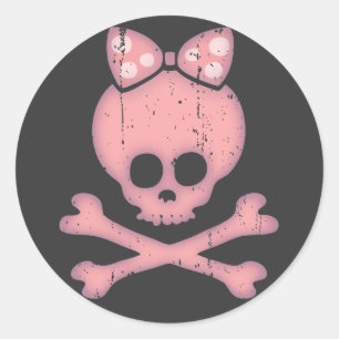 Molly Bow Dot Classic Round Sticker