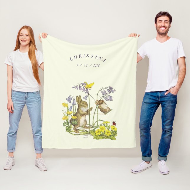 Molly Brett Momma Rabbit Baby Swing LadyBug Fleece Blanket (In Situ)