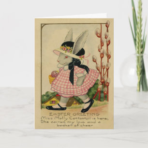Molly Cottontail Easter Holiday Card