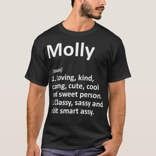 MOLLY Definition Personalized Name Funny Gift T-Shirt (Front)