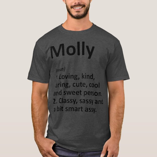 MOLLY Definition Personalized Name Funny Gift T-Shirt (Front)