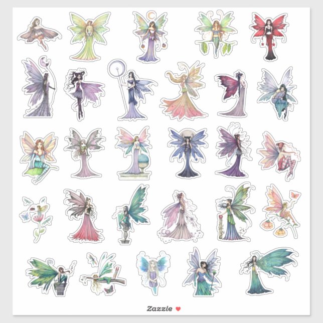 Molly Harrison Fairies Faery Fairy Art Colourful (Sheet)