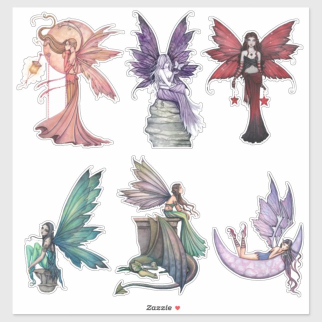 Molly Harrison Stickers Fairy Imaginaire Art Fairi (Feuille)