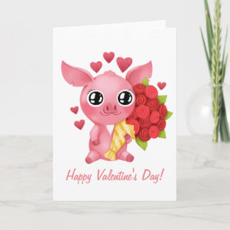 Molly la carte de la Saint Valentin Micro Pig
