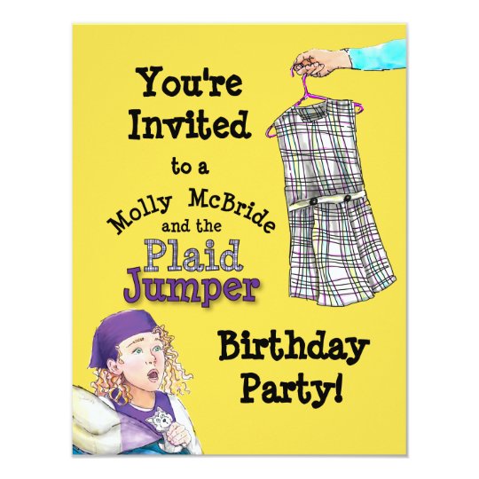 Molly McBride Plaid Jumper Party Invite