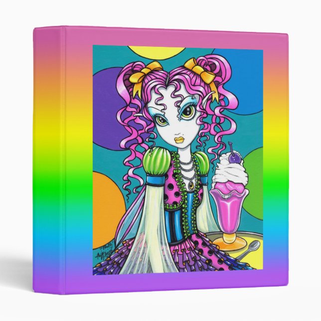 "Molly" Rainbow Soda Shop Couture Fairy Binder (Front/Spine)