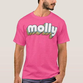 Molly Retro Rainbow Typography Faded Style T-Shirt