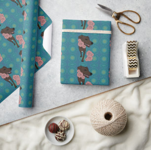 Molly the dog wrapping paper