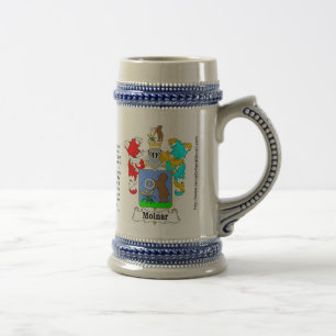 Molnar Family Crest Stein