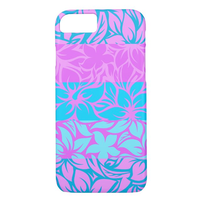Moloaa Bay Hawaiian Striped Hibiscus Case-Mate iPhone Case (Back)
