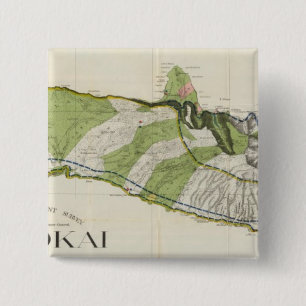 Molokai, Hawaii 2 Inch Square Button