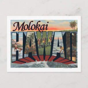 Molokai, Hawaii - Large Letter Scenes Postcard