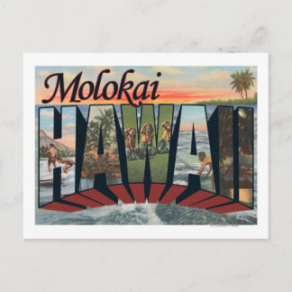 Molokai, Hawaii - Large Letter Scenes Postcard