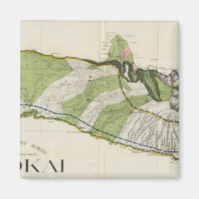 Molokai, Hawaii Magnet (Front)