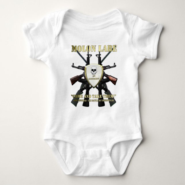Molon Labe - 2nd Amendment Baby Bodysuit (Front)