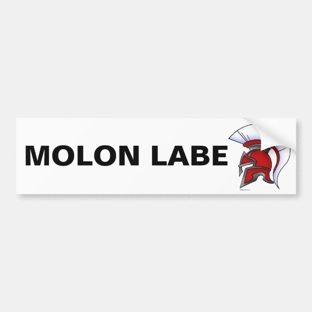 Molon Labe Bumper Sticker (Front)