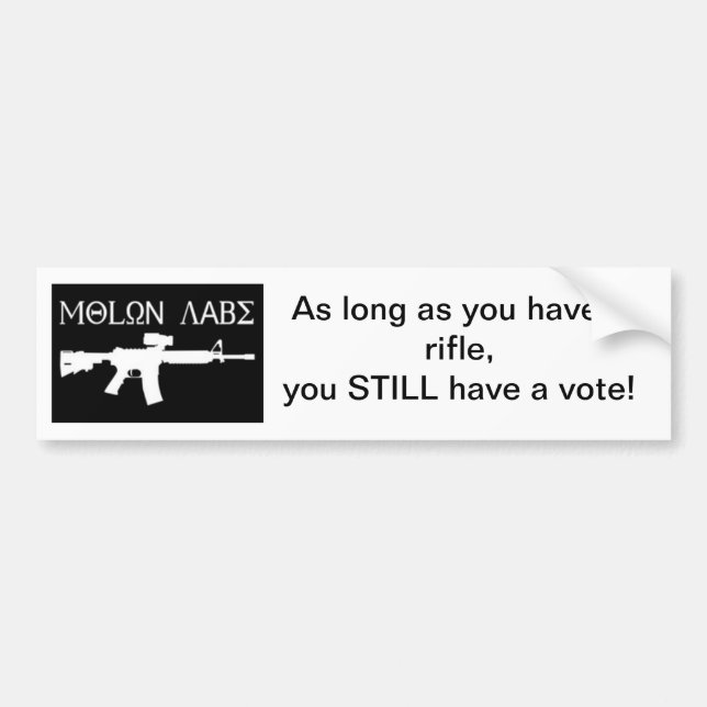 Molon Labe Bumper Sticker (Front)