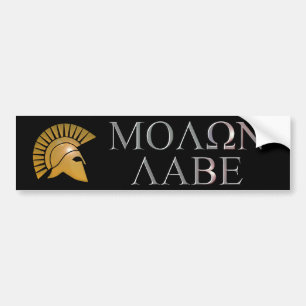Molon Labe Bumper Sticker - choose your colour
