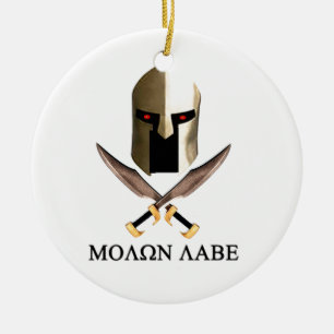 MOLON LABE CERAMIC ORNAMENT