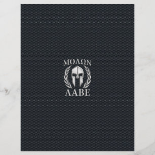 Molon Labe Chrome Like Spartan Helmet on Grille