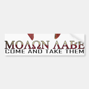 Molon Labe - Come and Take Them USA Spartan Bumper Sticker