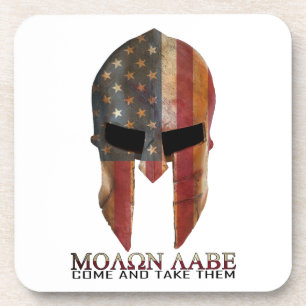 Molon Labe - Come and Take Them USA Spartan Coaster