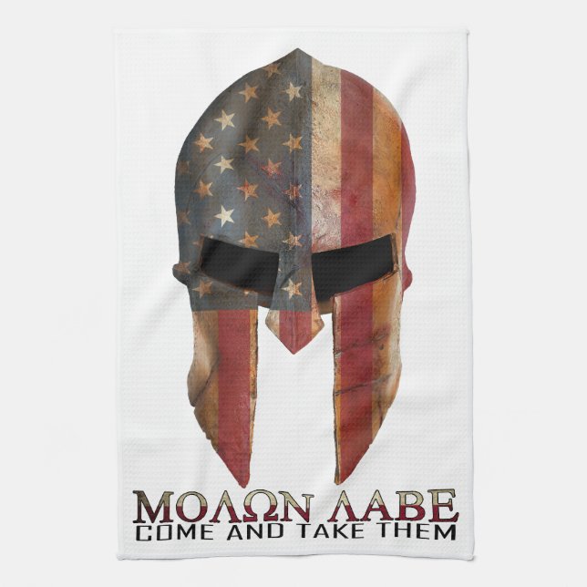 Molon Labe - Come and Take Them USA Spartan Kitchen Towel (Vertical)