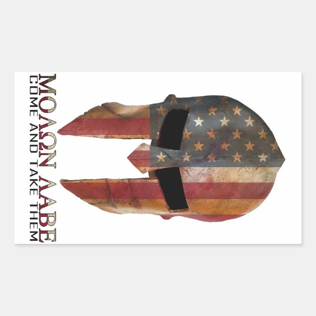Molon Labe - Come and Take Them USA Spartan Sticker (Front)