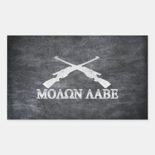 Molon Labe Crossed Rifles 2nd Amendment Sticker