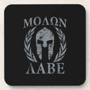 Molon Labe Grunge Spartan Armour Coaster