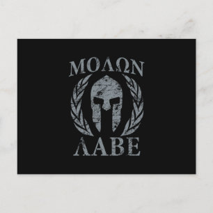 Molon Labe Grunge Spartan Armour Postcard