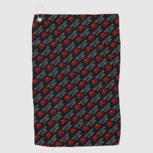 Molon Labe Grunge Spartan Warrior Helmet on a Golf Towel