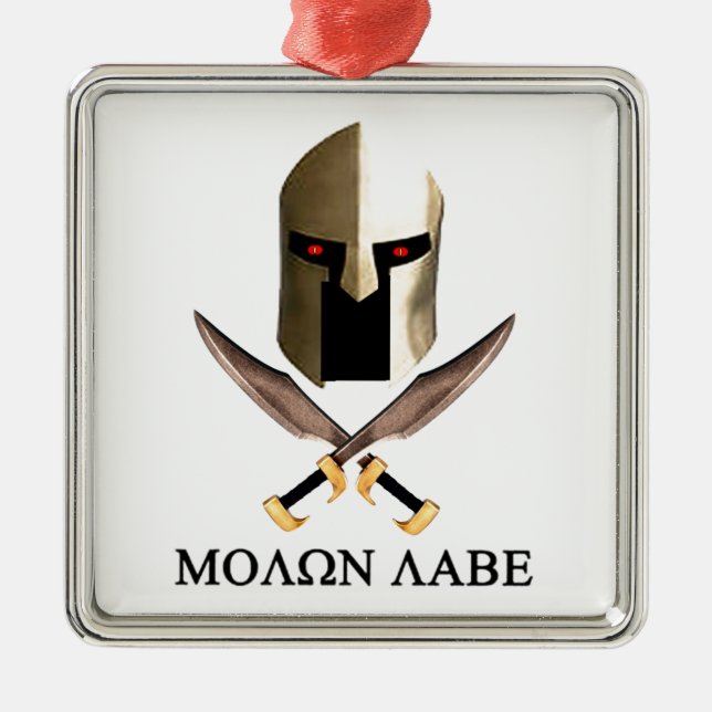 MOLON LABE METAL ORNAMENT (Front)