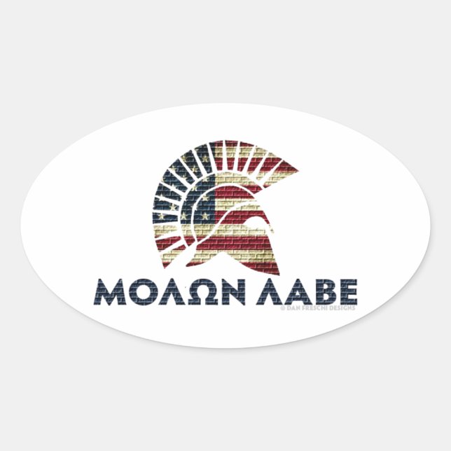 Molon Labe! Oval Sticker (Front)