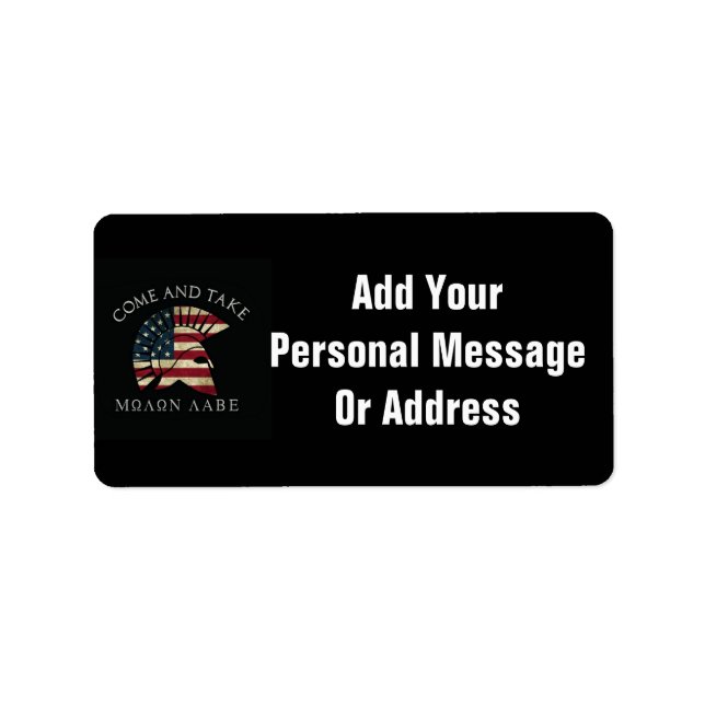 Molon Labe Return Address Labels (Front)