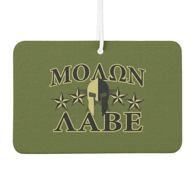 Molon Labe Spartan Helmet 5 stars Air Freshener (Front)
