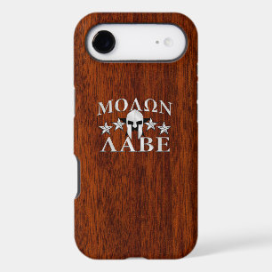 Molon Labe Spartan Helmet 5 stars Mahogany Style