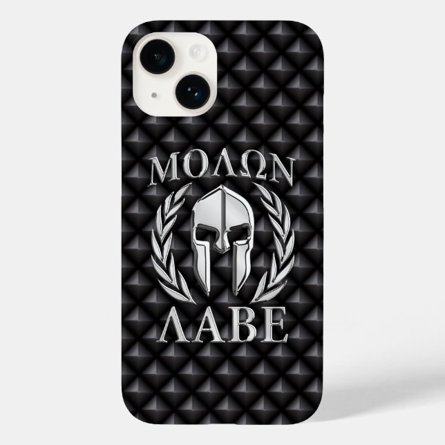 Molon Labe Spartan Helmet Laurels Case-Mate iPhone Case (Back)