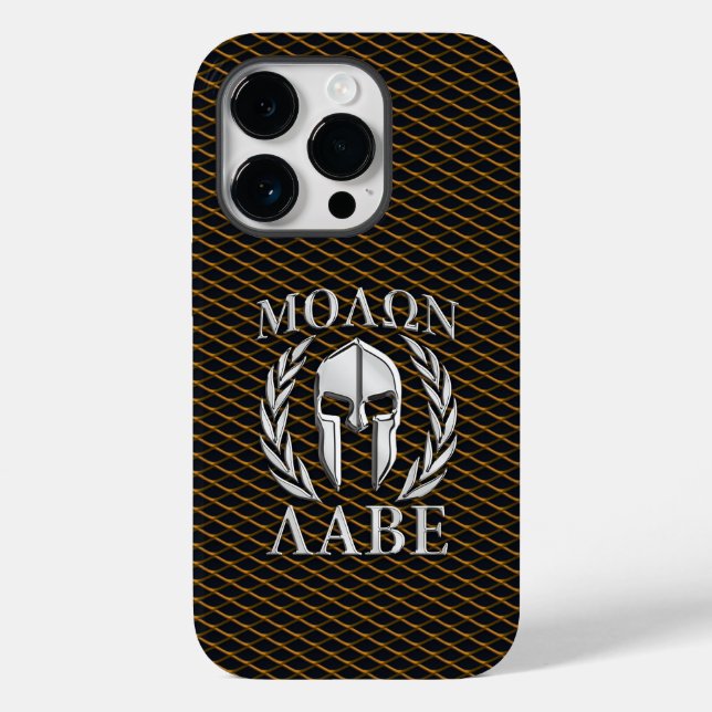 Molon Labe Spartan Helmet Laurels Case-Mate iPhone Case (Back)