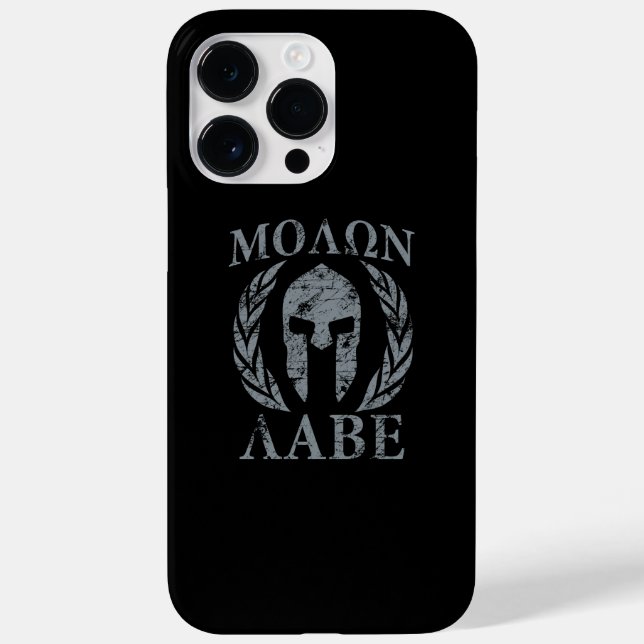 Molon Labe Spartan Helmet Laurels Case-Mate iPhone Case (Back)