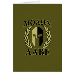 Molon Labe Spartan Helmet Laurels Olive Green